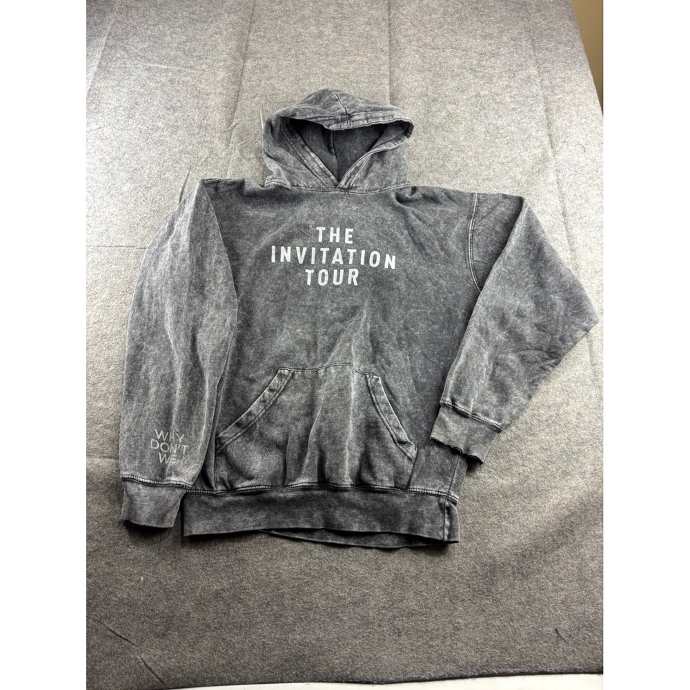 Why Don't We The Invitation‎ Tour 2018 Hoodie Acid Wash Grey Small Band Merch